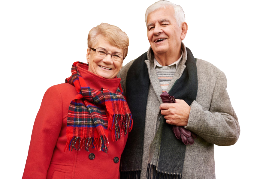 Happy grandparents enjoying retirement